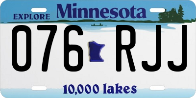 MN license plate 076RJJ