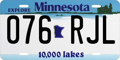 MN license plate 076RJL