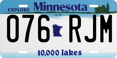 MN license plate 076RJM