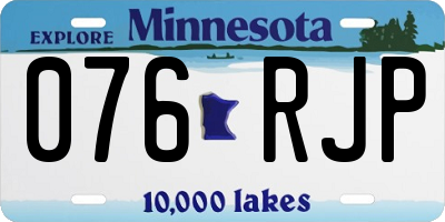 MN license plate 076RJP