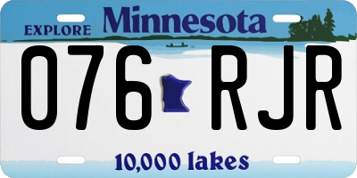 MN license plate 076RJR