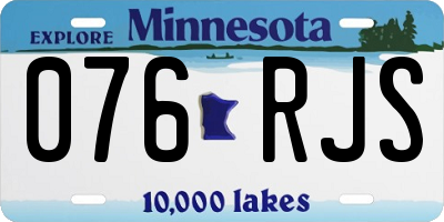 MN license plate 076RJS