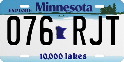 MN license plate 076RJT