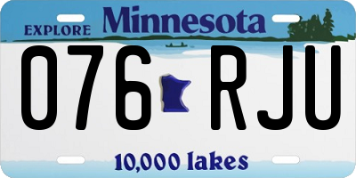 MN license plate 076RJU