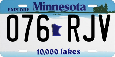 MN license plate 076RJV