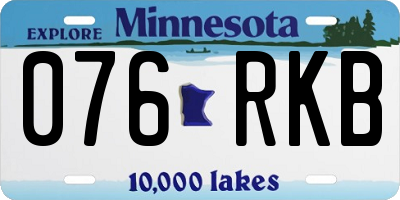 MN license plate 076RKB