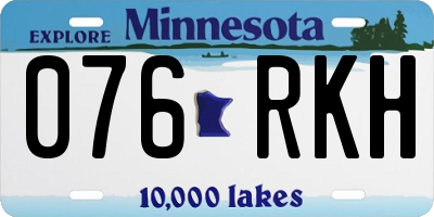 MN license plate 076RKH
