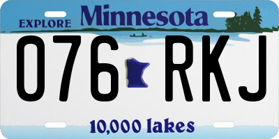 MN license plate 076RKJ