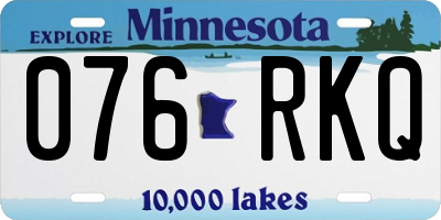 MN license plate 076RKQ