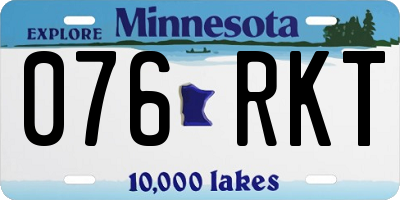 MN license plate 076RKT