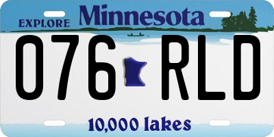 MN license plate 076RLD