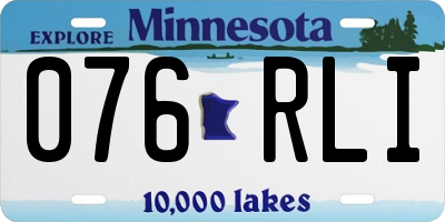 MN license plate 076RLI