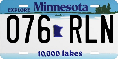 MN license plate 076RLN