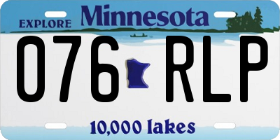 MN license plate 076RLP