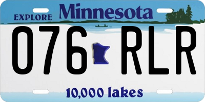 MN license plate 076RLR
