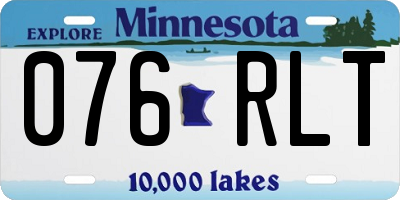 MN license plate 076RLT