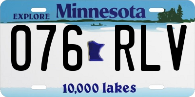 MN license plate 076RLV