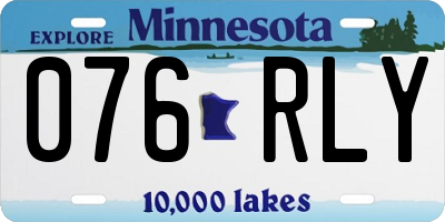 MN license plate 076RLY