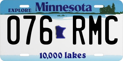 MN license plate 076RMC