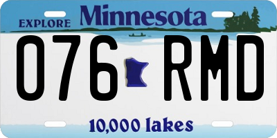 MN license plate 076RMD