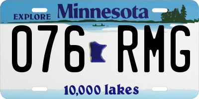 MN license plate 076RMG