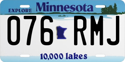 MN license plate 076RMJ