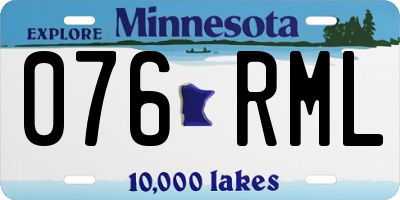 MN license plate 076RML