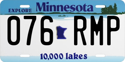 MN license plate 076RMP