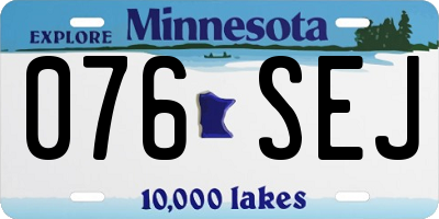 MN license plate 076SEJ