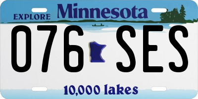 MN license plate 076SES