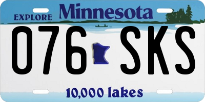 MN license plate 076SKS