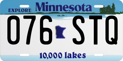 MN license plate 076STQ