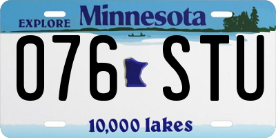 MN license plate 076STU