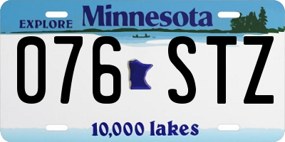 MN license plate 076STZ