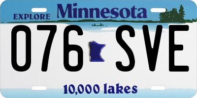 MN license plate 076SVE