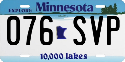 MN license plate 076SVP