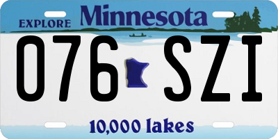 MN license plate 076SZI