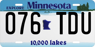 MN license plate 076TDU
