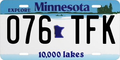 MN license plate 076TFK