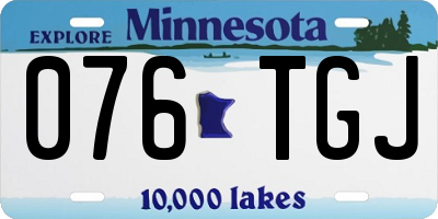 MN license plate 076TGJ