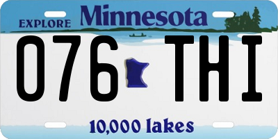 MN license plate 076THI