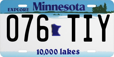 MN license plate 076TIY
