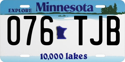 MN license plate 076TJB