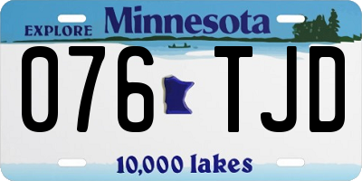MN license plate 076TJD