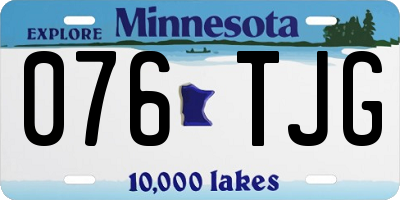 MN license plate 076TJG