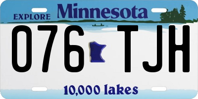 MN license plate 076TJH