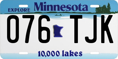MN license plate 076TJK