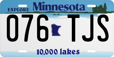MN license plate 076TJS