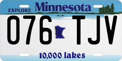MN license plate 076TJV