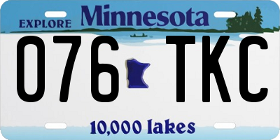 MN license plate 076TKC